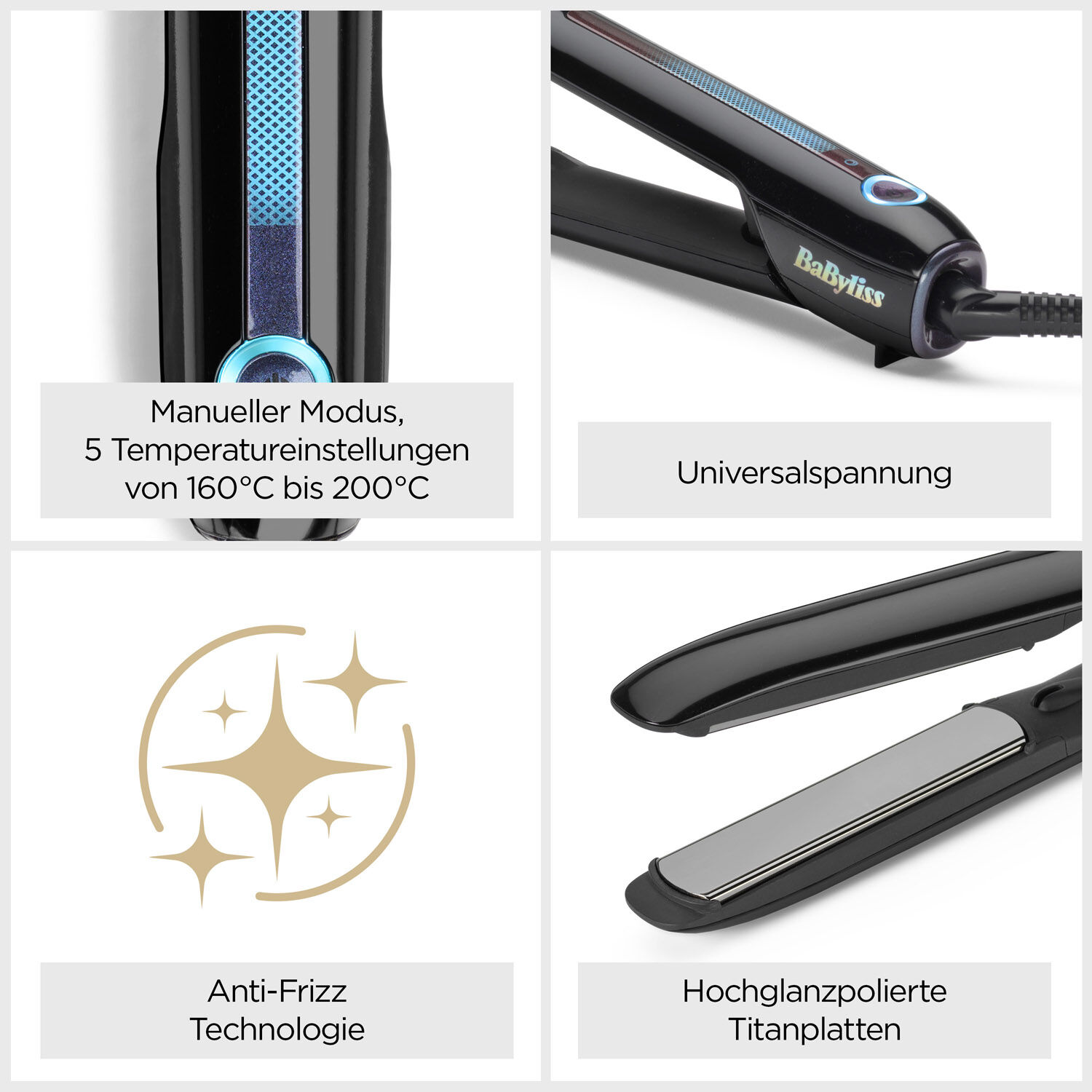 Sensor Protect Styler Intelligentes Gl&auml;tteisen f&uuml;r schonendes Styling